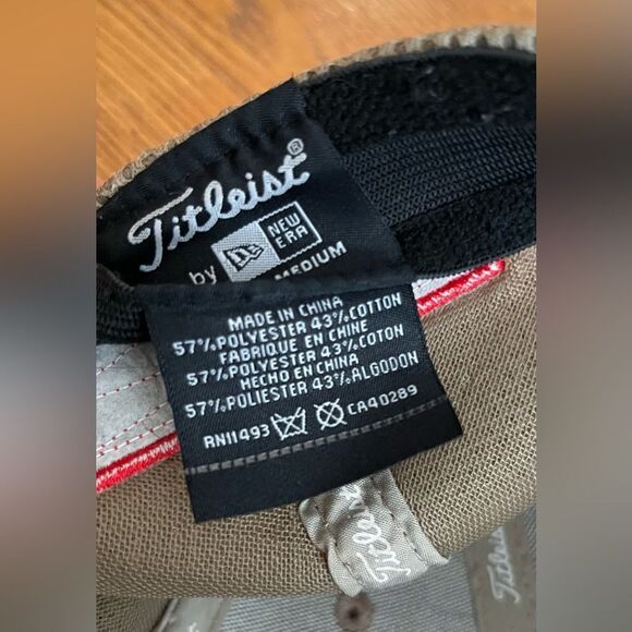 Titleist FootJoy FJ Pro V1 Golf Hat Vented Size Small-Medium Tan Brown - Picture 8 of 8